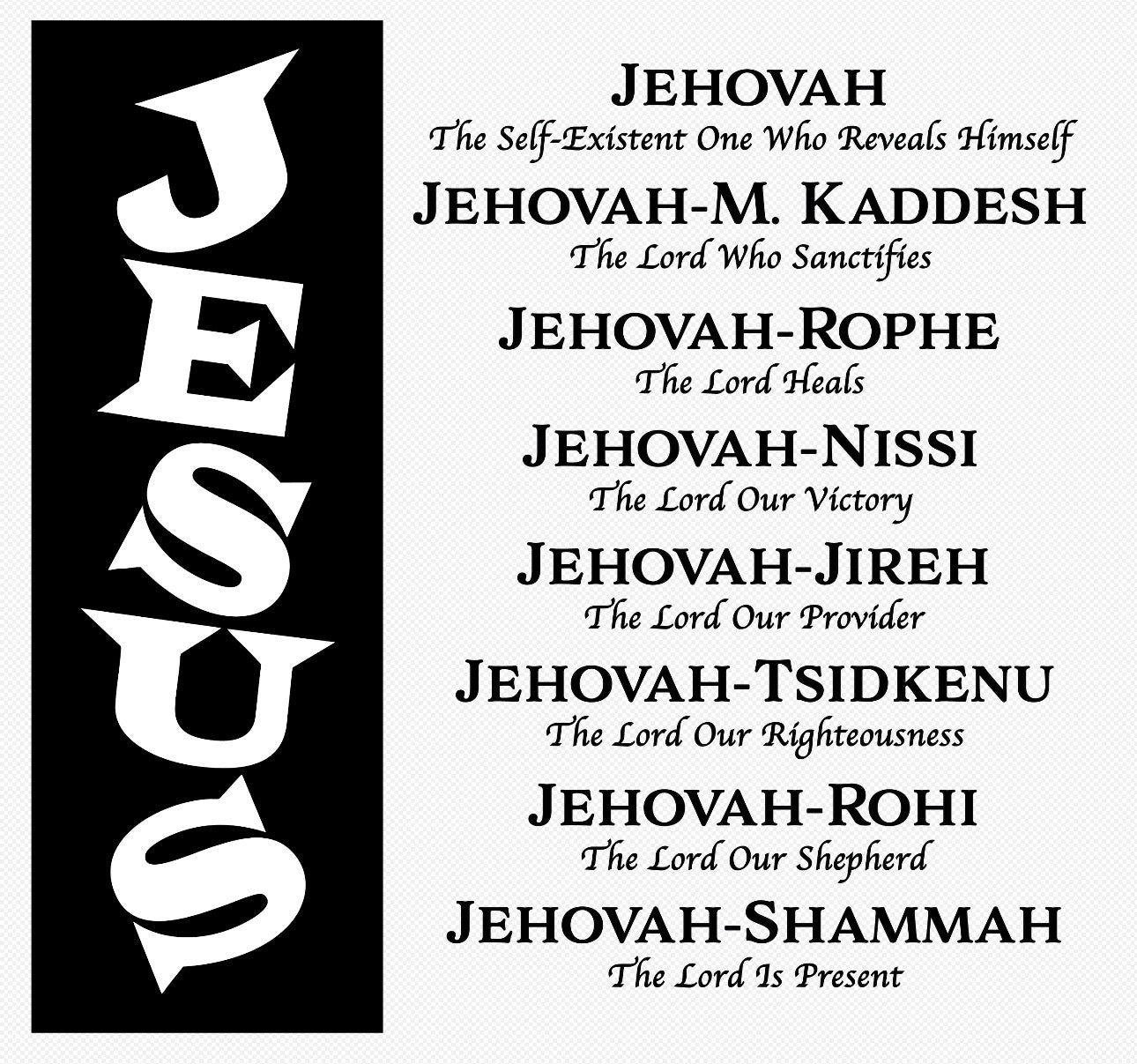 Jesus & The Names of Jehovah | Unisex Tee