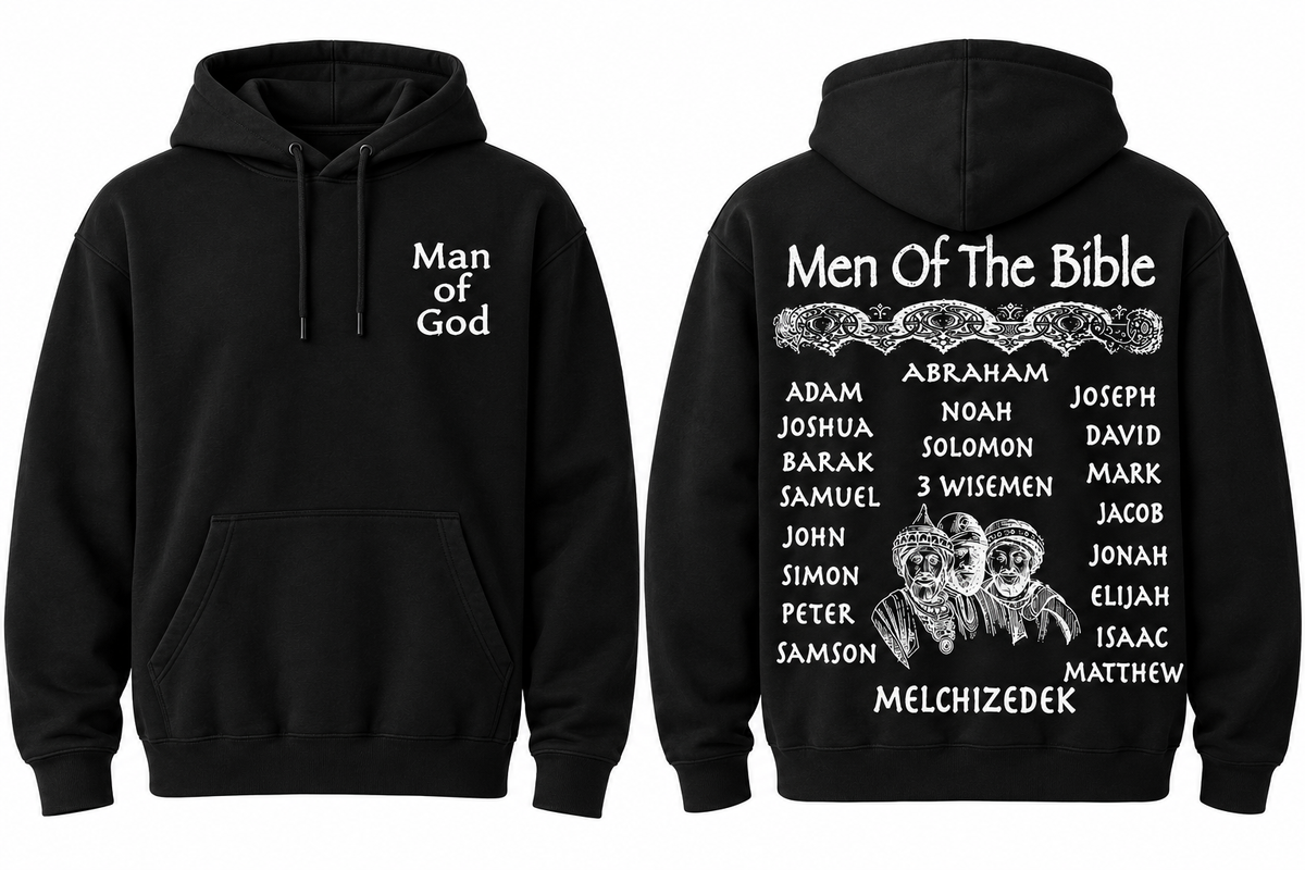 Men Of The Bible | Hoodie For Men | Front And Back