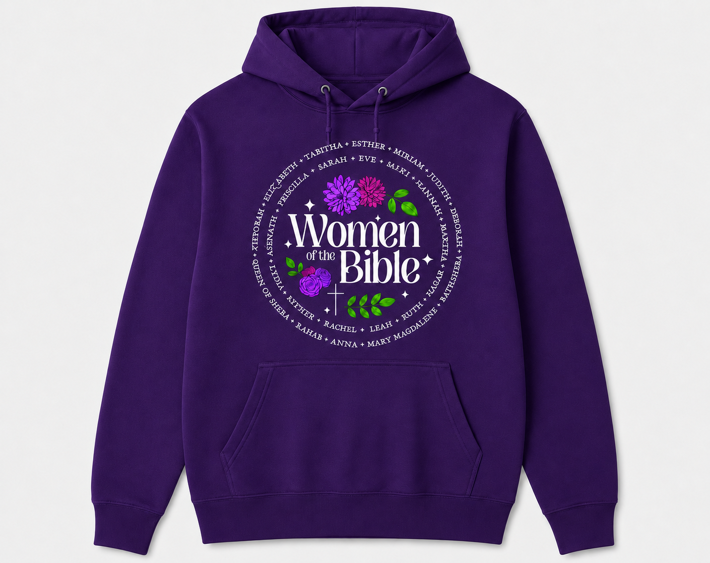 Women of the Bible Floral Hoodie | Hoodie for Women