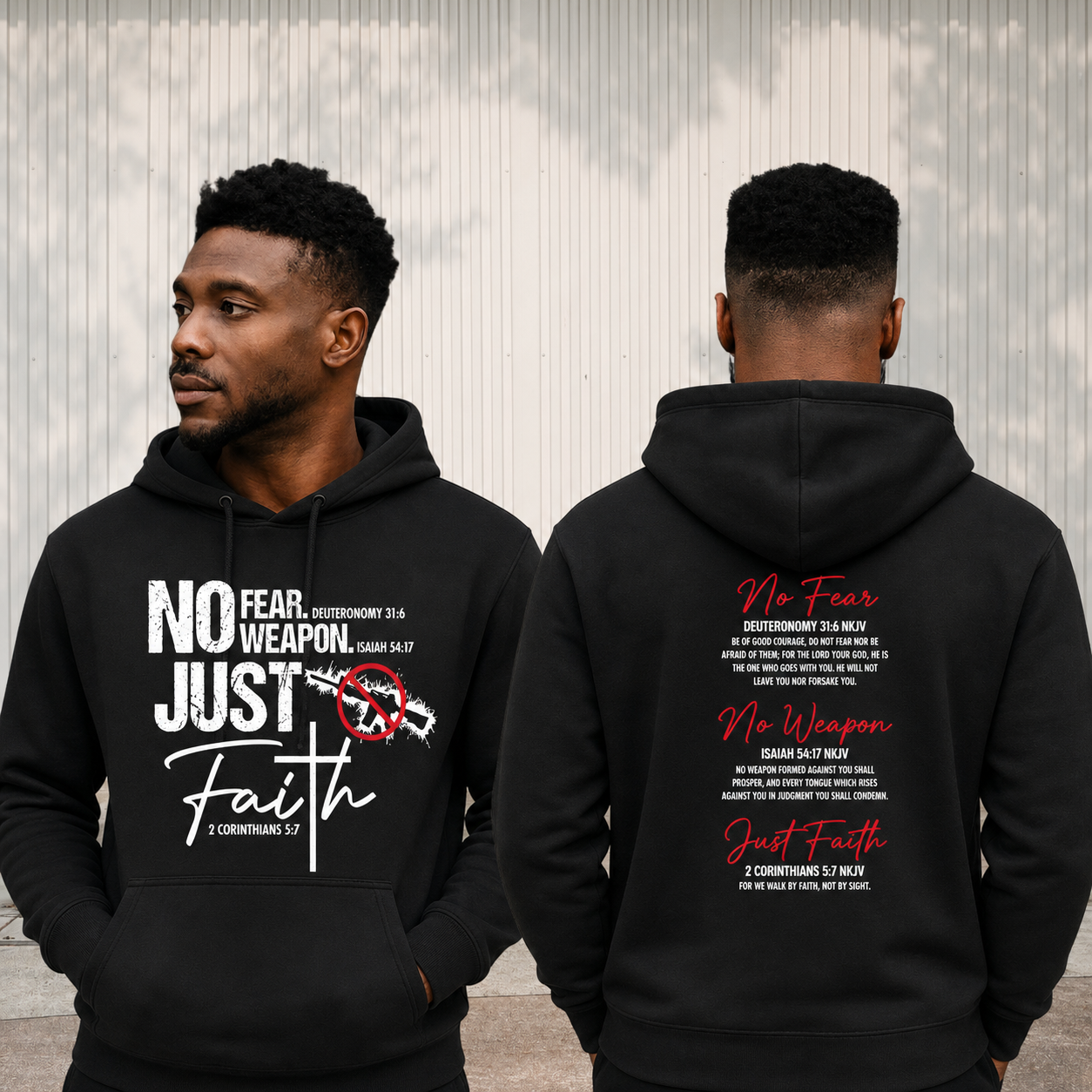 No Fear. No Weapon. Just Faith - Unisex Hoodie