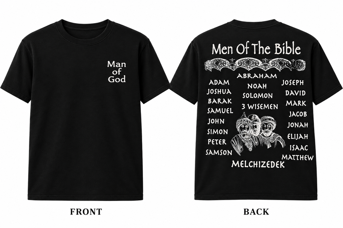 Men Of The Bible | Tee For Men | Front And Back