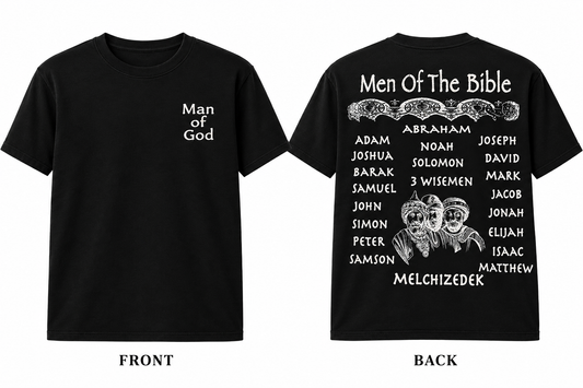 Men Of The Bible | Tee For Men | Front And Back