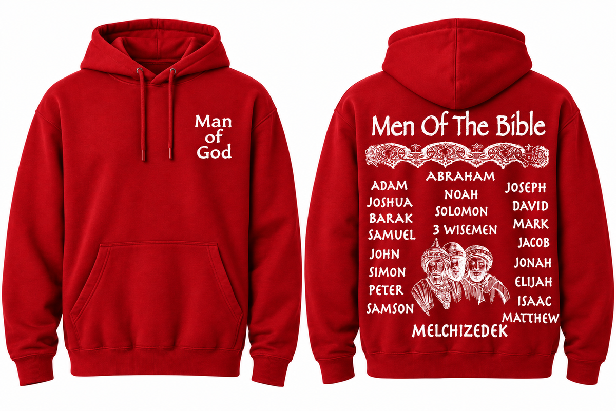 Men Of The Bible | Hoodie For Men | Front And Back